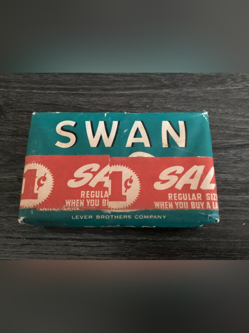 Vtg. SWAN Floating Soap Lever Brothers Company Mid-Century
